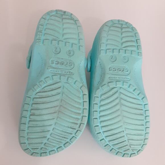 Crocs Clogs Womens 7 Slip On Water Shoes Robins Egg Blue Rubber Comfort Shoes - Picture 9 of 10